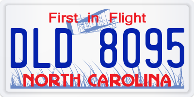 NC license plate DLD8095