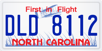 NC license plate DLD8112