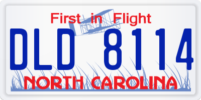 NC license plate DLD8114
