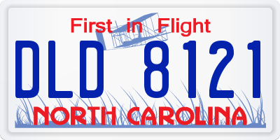 NC license plate DLD8121