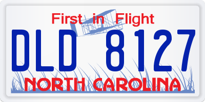 NC license plate DLD8127