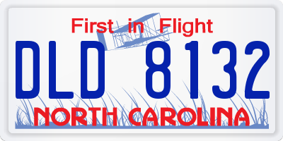 NC license plate DLD8132