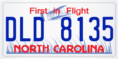 NC license plate DLD8135