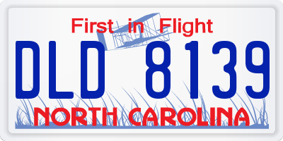 NC license plate DLD8139