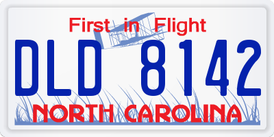NC license plate DLD8142