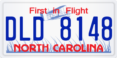 NC license plate DLD8148