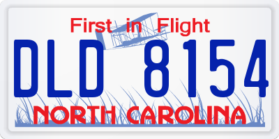 NC license plate DLD8154