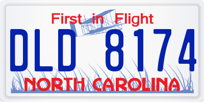NC license plate DLD8174