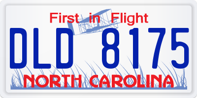 NC license plate DLD8175
