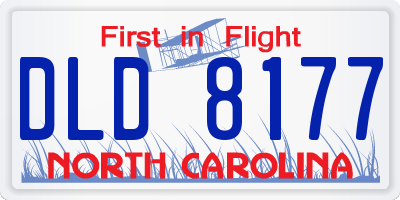 NC license plate DLD8177
