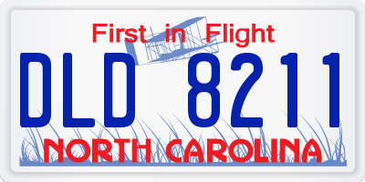 NC license plate DLD8211