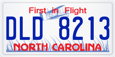 NC license plate DLD8213