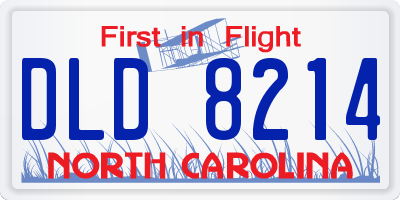 NC license plate DLD8214
