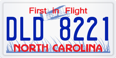 NC license plate DLD8221
