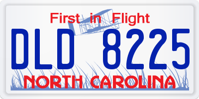 NC license plate DLD8225