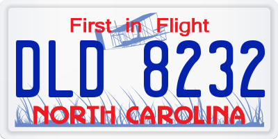 NC license plate DLD8232