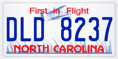 NC license plate DLD8237