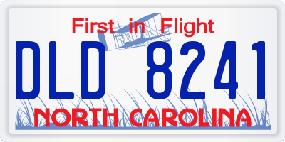 NC license plate DLD8241