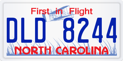 NC license plate DLD8244