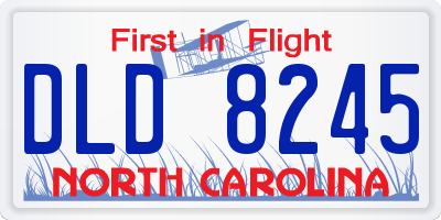 NC license plate DLD8245