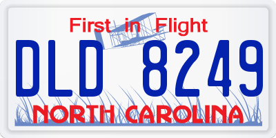 NC license plate DLD8249