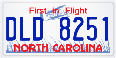 NC license plate DLD8251