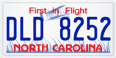 NC license plate DLD8252