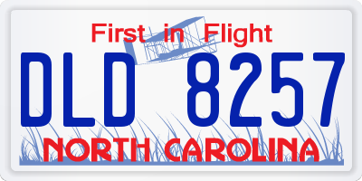NC license plate DLD8257