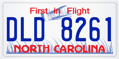 NC license plate DLD8261