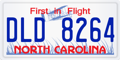 NC license plate DLD8264