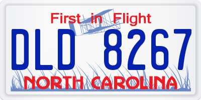 NC license plate DLD8267