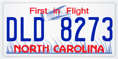 NC license plate DLD8273