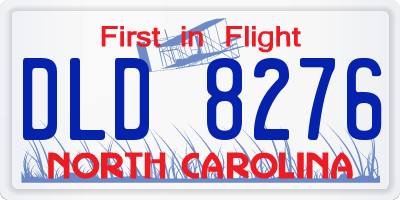 NC license plate DLD8276