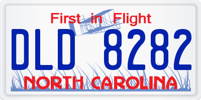 NC license plate DLD8282