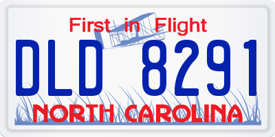 NC license plate DLD8291