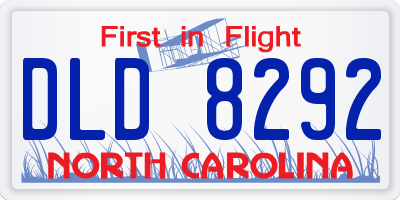 NC license plate DLD8292