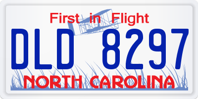NC license plate DLD8297