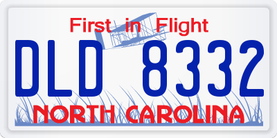 NC license plate DLD8332
