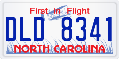 NC license plate DLD8341