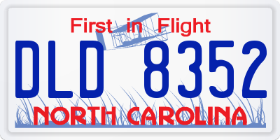 NC license plate DLD8352