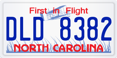 NC license plate DLD8382