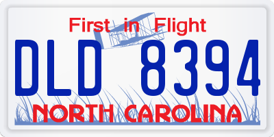 NC license plate DLD8394