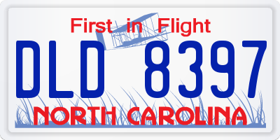 NC license plate DLD8397