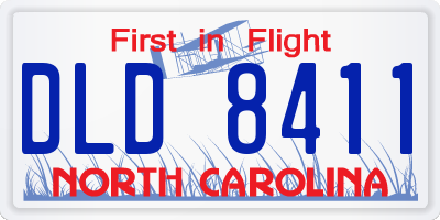 NC license plate DLD8411
