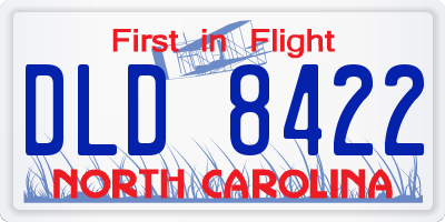 NC license plate DLD8422