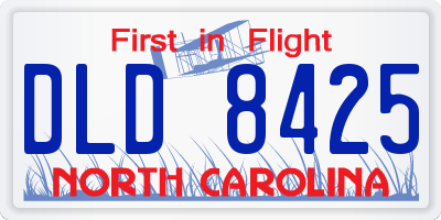NC license plate DLD8425