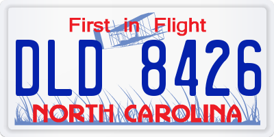 NC license plate DLD8426