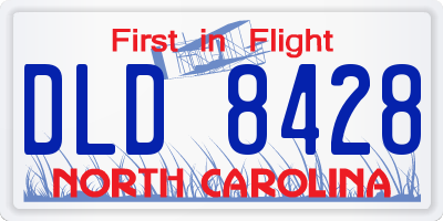 NC license plate DLD8428