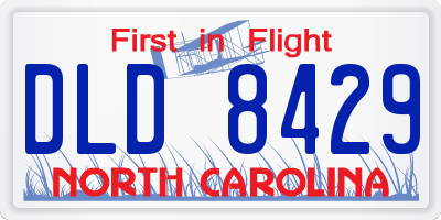 NC license plate DLD8429