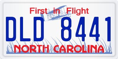 NC license plate DLD8441